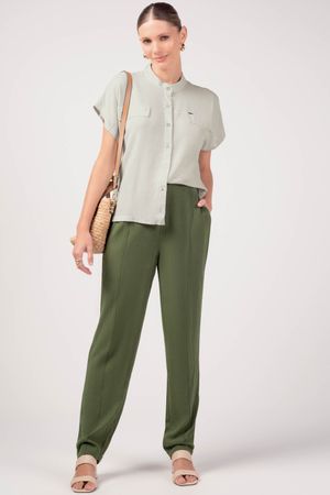 Calça Feminina Linho Marialícia Verde