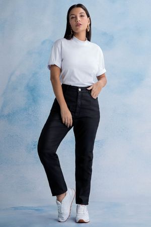 Calça Feminina Resinada Marialícia Preto
