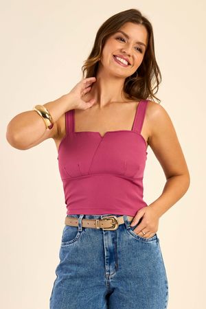 Regata Feminina Alfaiataria Marialícia Rosa