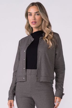 Jaqueta Feminina Texturizada Marialícia Preto