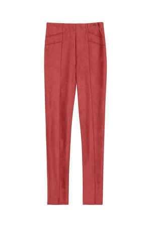 Calça Feminina Suede Com Recortes Marialícia Rosa