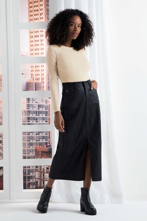 Blusa Feminina Suedine Lisa Marialícia Bege