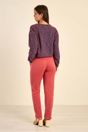 Blusão Feminino Tweed Mesclado Marialícia Rosa