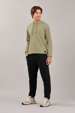 Calça Jogger Básica Juvenil Menino Moletom Beats Preto