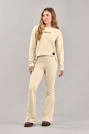 Conjunto Juvenil Menina Blusão Cropped e Calça Beats Bege