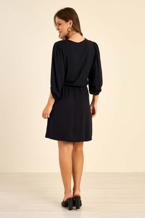 Vestido Feminino Transpassado Marialícia Preto