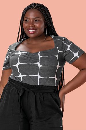 Blusa Feminino Marialícia Cinza