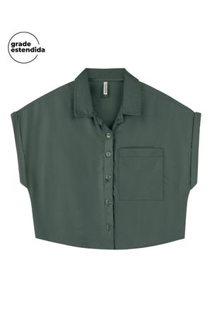 Camisa Feminino Marialícia Verde Escuro