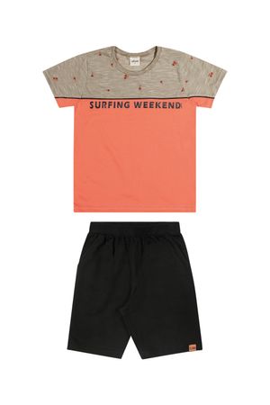 Conjunto Infantil Menino Surfing Weekend Elian Bege