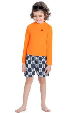 Shorts Infantil Menino Moda Praia Elian Azul