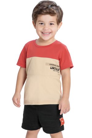 Conjunto Infantil Menino Estilo Único Elian Vermelho
