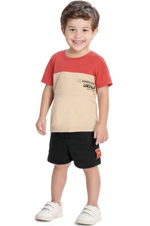 Conjunto Infantil Menino Estilo Único Elian Vermelho