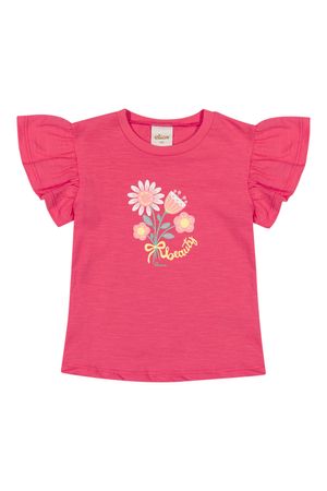 Blusa Infantil Menina Flores Elian Rosa