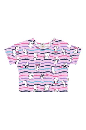 Blusa Infantil Menina Estampada Elian Rosa