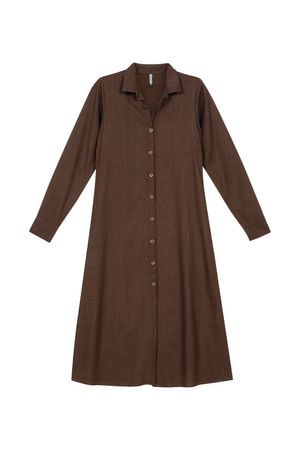 Vestido Midi Feminino Camisete Marialícia Marrom