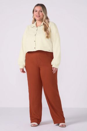 Camisa Feminina Alfaiataria Com Botões Marialícia Bege