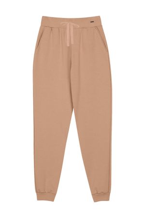 Calça Jogger Feminina Molecotton Com Bolsos Marialícia Marrom