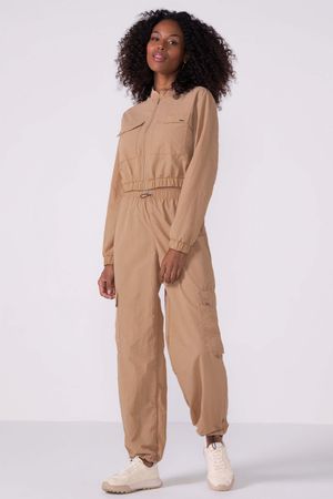 Calça Cargo Feminina Esportiva Impermeável Marialícia Marrom