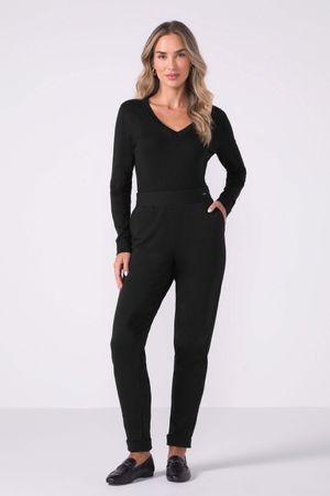 Calça Feminina Básica Molecotton Marialícia Preto