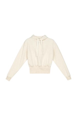 Blusão Feminino Comfy Moletom Com Capuz Marialícia Bege