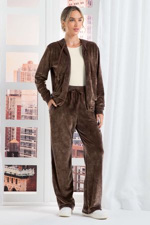 Jaqueta Feminina Comfy Plush Marialícia Marrom