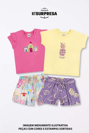 Kit Surpresa 2 Conjuntos Infantil Menina