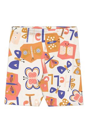 Bermuda Ciclista Infantil Menina Estampada Elian Bege