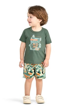 Conjunto Infantil Menino Floresta Elian Verde