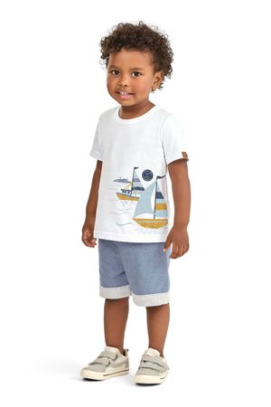 Conjunto Infantil Menino Barco Elian Branco