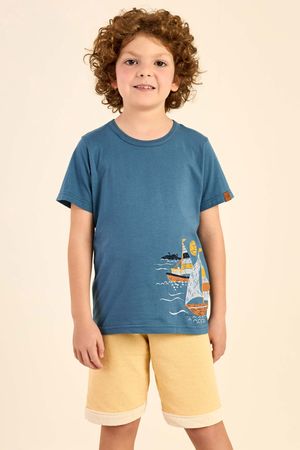 Conjunto Infantil Menino Barco Elian Azul