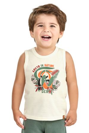 Regata Infantil Menino Aventura Tropical Elian Bege