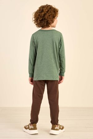 Conjunto Infantil Menino Camiseta e Calça Elian Verde