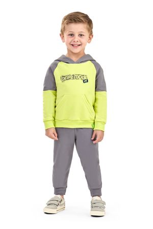 Conjunto Infantil Menino Blusão Bicolor Elian Verde