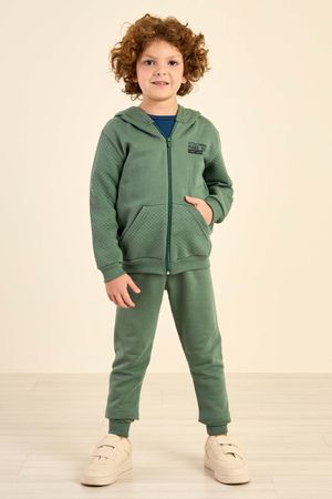 Conjunto Infantil Menino Jaqueta Matelassê Elian Verde