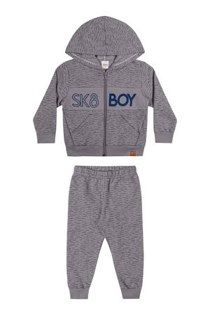 Conjunto Infantil Menino SK8 Elian Cinza