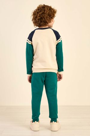 Conjunto Infantil Menino Jaqueta com Bolsos Elian Bege