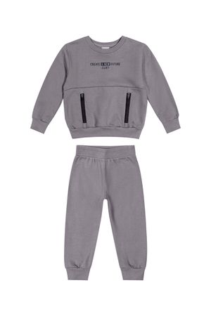 Conjunto Infantil Menino Bolsos Com Zíper Colorittá Cinza