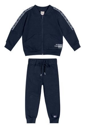 Conjunto Infantil Menino Moletom Com Zíper Colorittá Azul