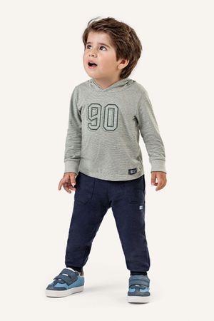 Calça Infantil Menino Moletom Colorittá Azul