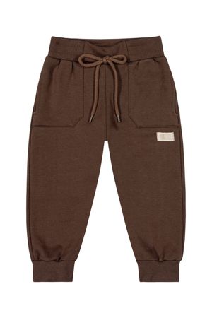 Calça Infantil Menino Moletom Colorittá Marrom