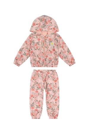 Conjunto Infantil Menina Jaqueta e Calça Floral Colorittá Rosa