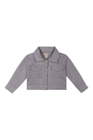 Jaqueta Infantil Menina Cotelê Colorittá Cinza