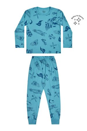 Pijama Infantil Menino Corrida Radical Elian Azul