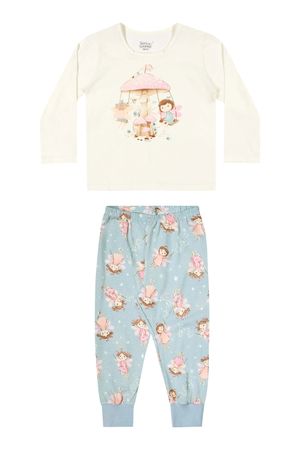Pijama Infantil Menina Fadas Brilha no Escuro Elian Bege