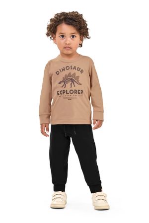 Conjunto Longo Infantil Menino Dinossauro Elian Marrom