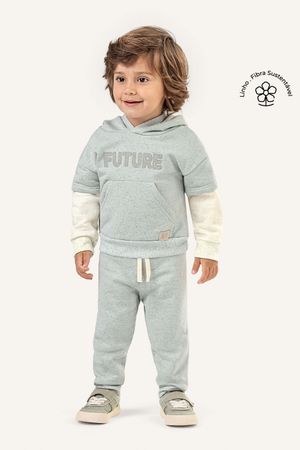 Conjunto Infantil Menino Moletom Linho Colorittá Verde