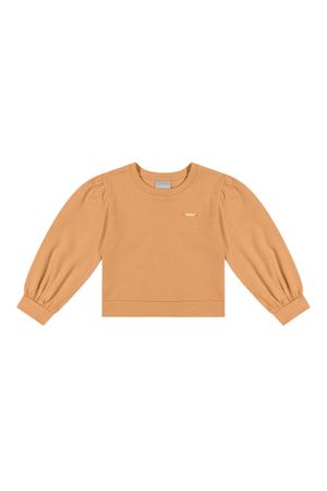 Blusa Infantil Menina Manga Longa Bufante Colorittá Laranja
