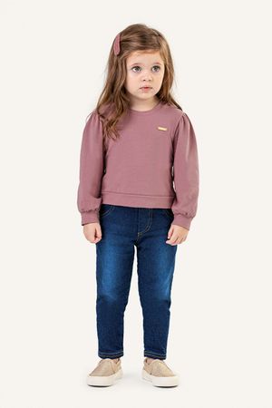 Blusa Infantil Menina Manga Longa Bufante Colorittá Rosa