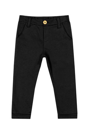 Calça Infantil Menino Moletom Com Bolsos Colorittá Preto