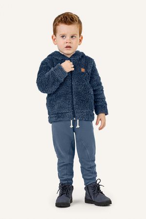 Conjunto Infantil Menino Jaqueta Peluciada Colorittá Azul